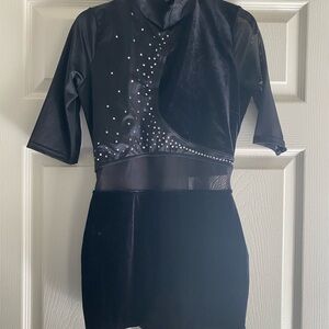 Weissman Black Jazz Costume with Silver Details